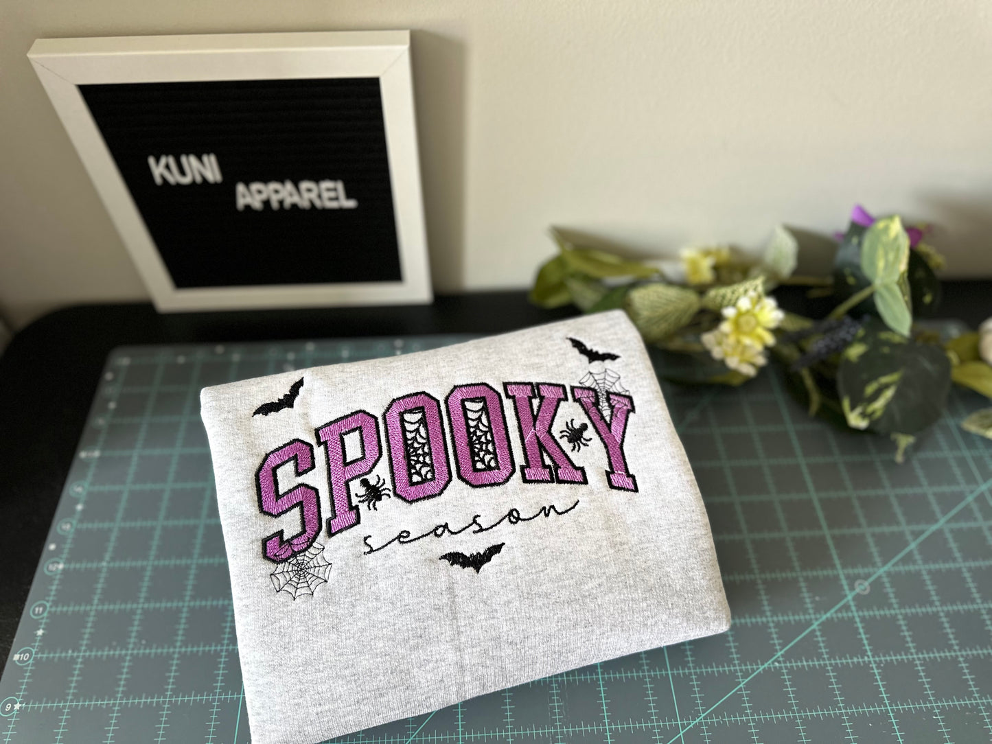 Spooky Spiders Halloween Embroidered Sweater